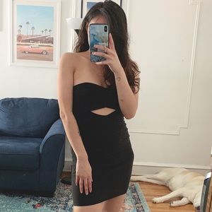 Little Black Dress w/ Diamond-shape Cut